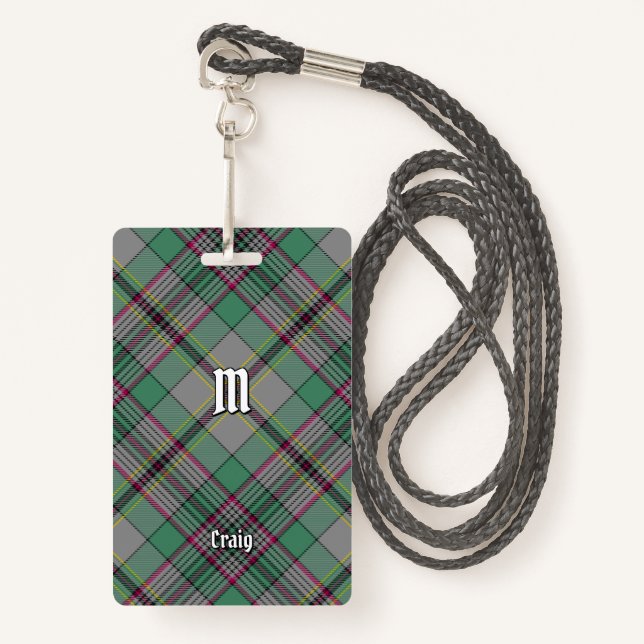 Crachá Clan Craig Tartan (Frente com cordão)