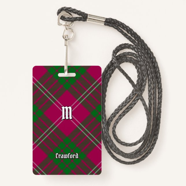 Crachá Clan Crawford Tartan (Frente com cordão)