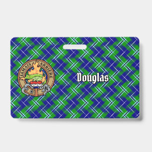 Crachá Clan Douglas Crest sobre Tartan