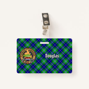 Crachá Clan Douglas Crest sobre Tartan
