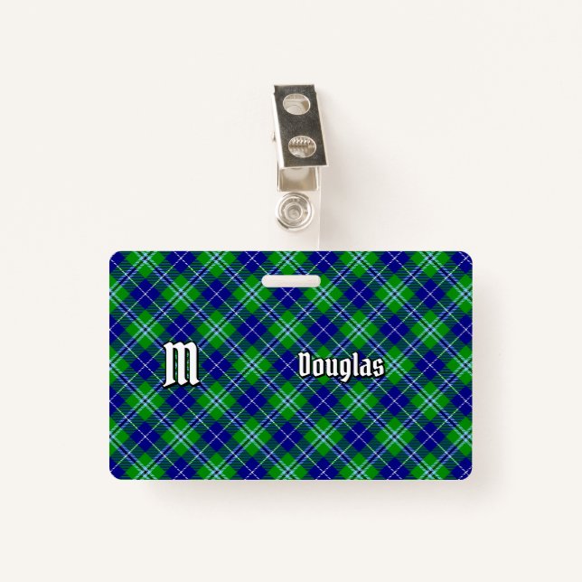 Crachá Clan Douglas Tartan (Frente com Clipe)