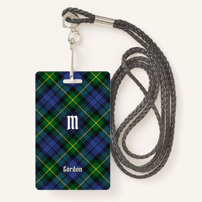 Crachá Clan Gordon Tartan (Frente com cordão)