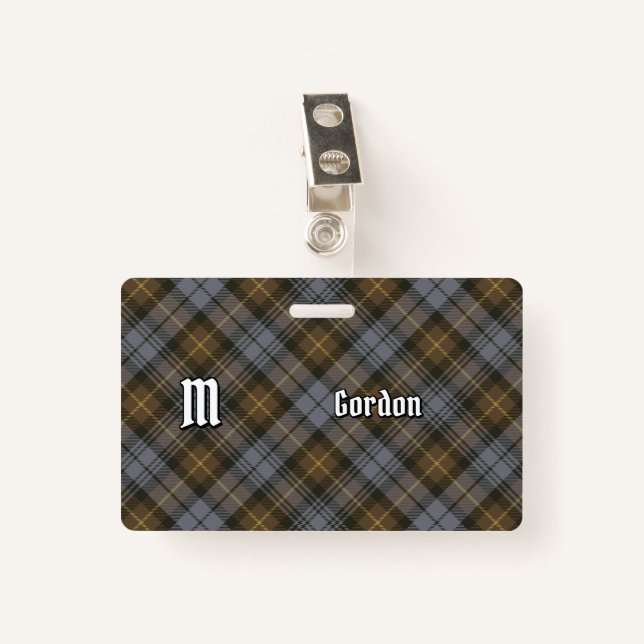 Crachá Clan Gordon Weathered Tartan (Frente com Clipe)