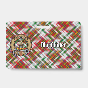 Crachá Clan MacAlister Crest over Dress Tartan