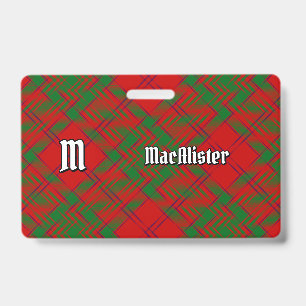 Crachá Clan MacAlister de Glenbarr Tartan