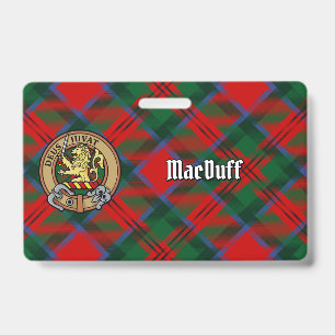 Crachá Clan MacDuff Crest sobre Tartan