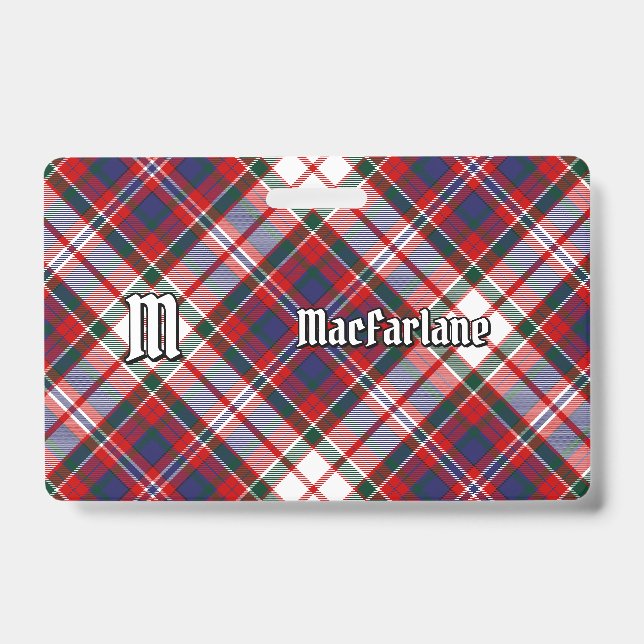 Crachá Clan MacFarlane Dress Tartan (Frente)