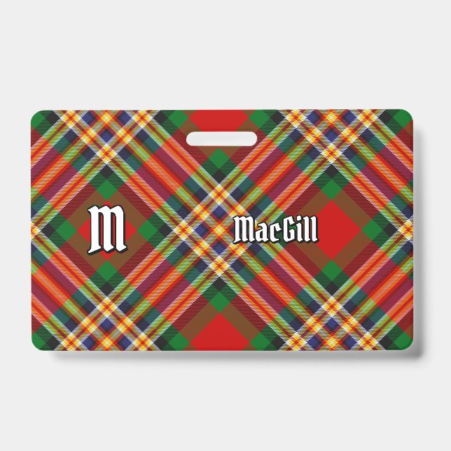 Crachá Clan MacGill Tartan (Frente)