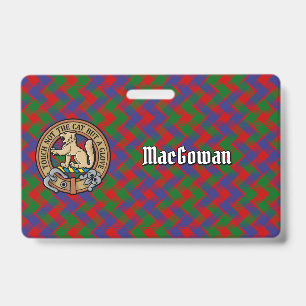 Crachá Clan MacGowan Crest sobre Tartan