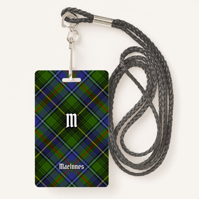 Crachá Clan MacInnes Tartan (Frente com cordão)