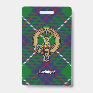 Crachá Clan MacIntyre Crest sobre Tartan