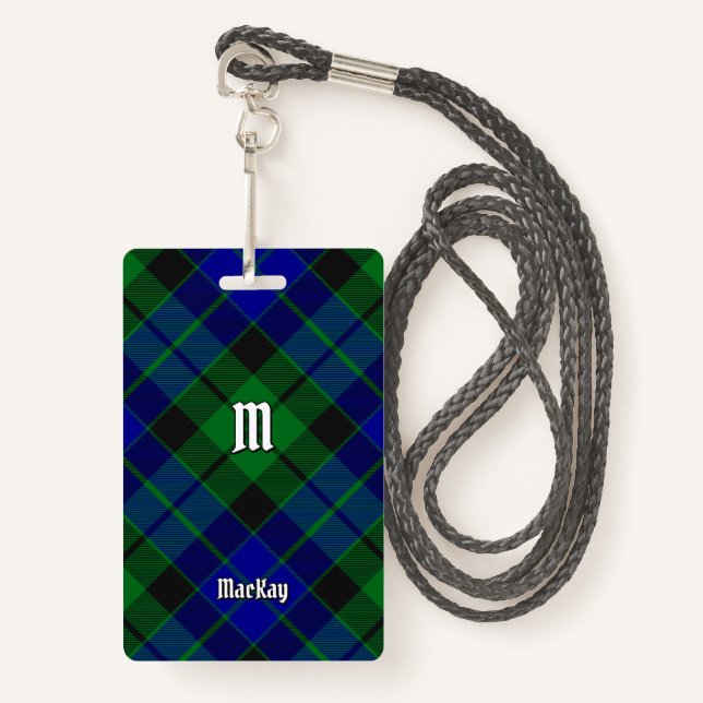 Crachá Clan MacKay Tartan (Frente com cordão)