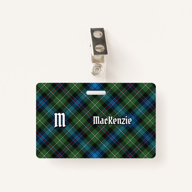 Crachá Clan MacKenzie Tartan (Frente com Clipe)