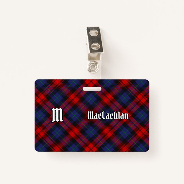 Crachá Clan MacLachlan Tartan (Frente com Clipe)
