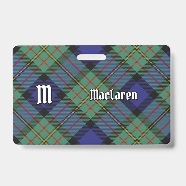 Crachá Clan MacLaren Tartan (Frente)