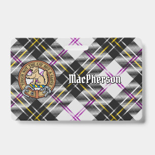 Crachá Clan MacPherson Crest sobre o Vestido Tartan