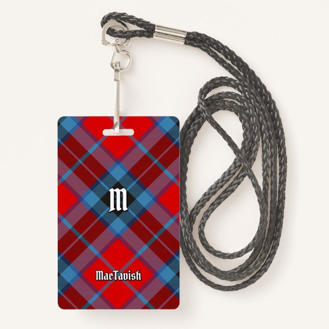 Crachá Clan MacTavish Tartan (Frente com cordão)