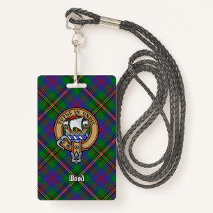 Crachá Clan Wood Crest sobre Tartan