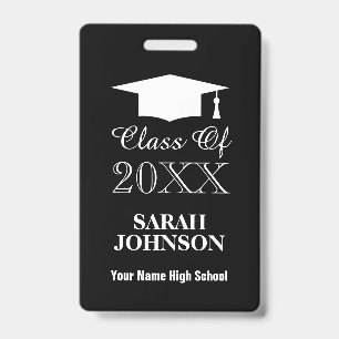 Crachá Class of 2023 School Graduation party name badges