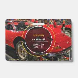 Crachá Clássico de Carro Esportivo