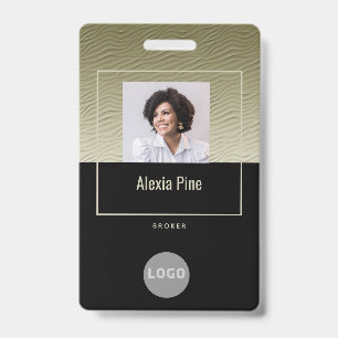 Crachá Cláusula corporativa Nome do logotipo de ID do fun