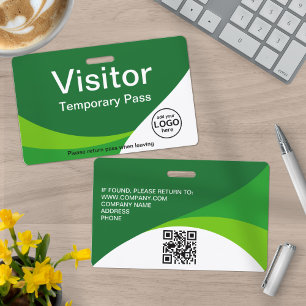 Crachá Cliente de Visitante Corporativo Passou o Código Q
