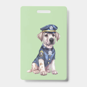 Crachá Clipart de Cão Policial