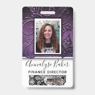 Crachá CNA Enfermeira Profissional Brilho Bonito Foto Nom