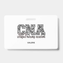 CNA Name Badge