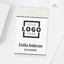 Crachá Código de Bar do logotipo da empresa personalizada