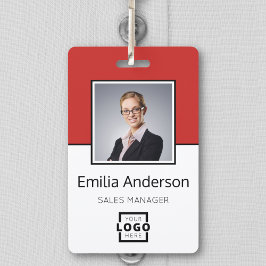 Crachá Código de barras básico do logotipo de empresa per