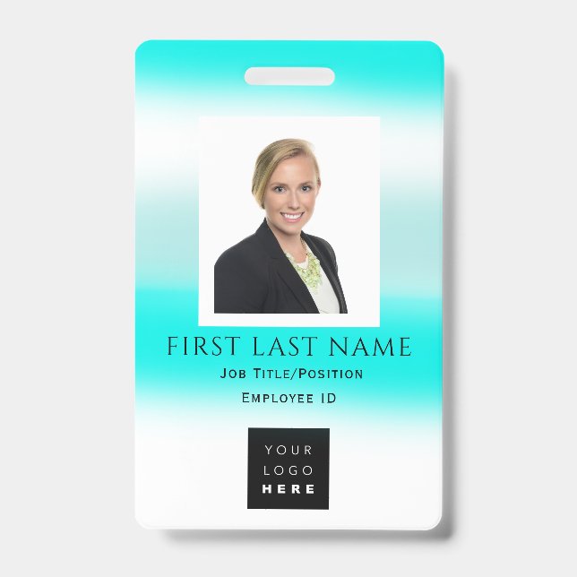 Crachá Código de barras Código de foto Nome ID Cartão Cir (Frente)