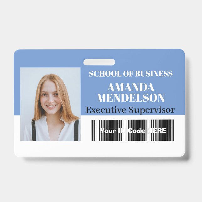 Crachá Código de barras da etiqueta de identificação de f (Front)