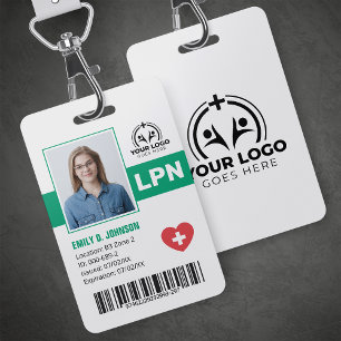 Crachá Código de barras de foto de LPN profissional