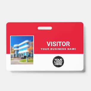 Crachá Código de barras de foto de visitante de negócios