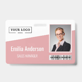 Crachá Código de Barras de Logotipo Comercial Personaliza