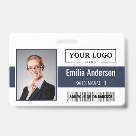 Crachá Código de barras do logotipo comercial personaliza