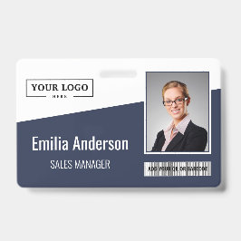 Crachá Código de barras do logotipo comercial personaliza