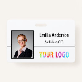 Crachá Código de barras do logotipo comercial personaliza