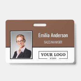 Crachá Código de barras do logotipo comercial personaliza