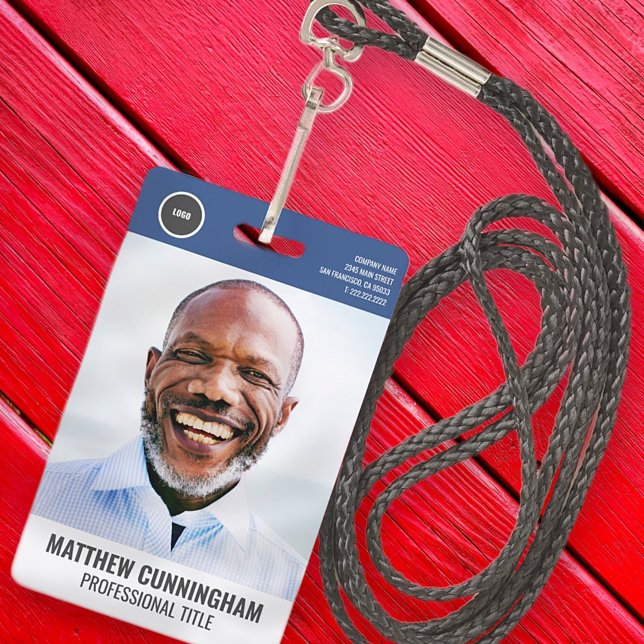 Crachá Código de barras do nome de foto do funcionário do (Criador carregado)