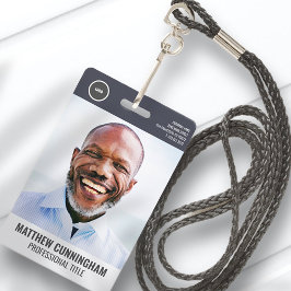 Crachá Código de barras do nome de foto do funcionário do