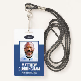 Crachá Código de barras do nome do funcionário do logotip