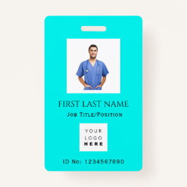 Crachá Código de barras Foto IDNumber Enfermeiro Doutor S