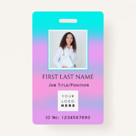 Crachá Código de barras Foto IDNumber Terapêutica Enferme