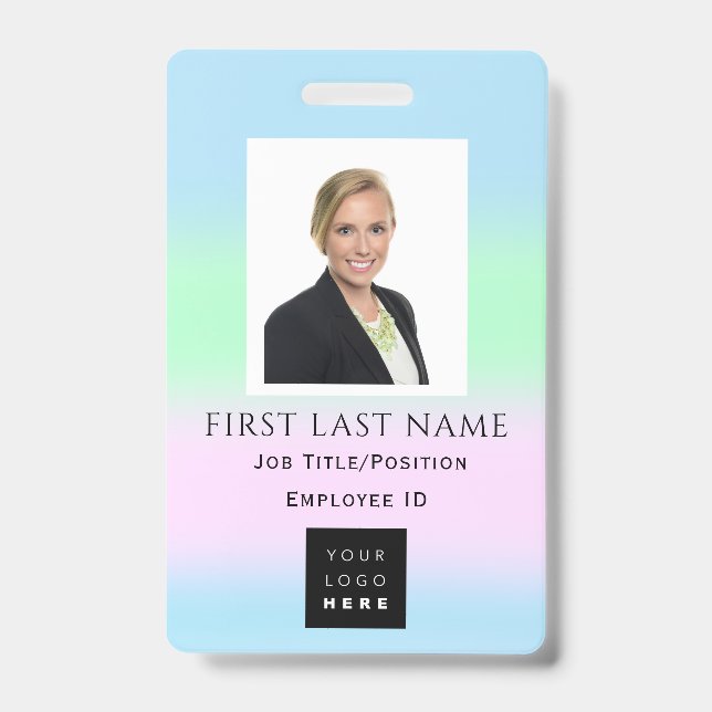 Crachá Código de barras Foto Nome IDCartão ENFERMEIRA Cui (Frente)