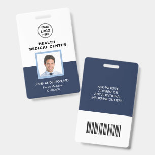 Crachá Código de Barras ID Clínica Médica de Saúde Médico