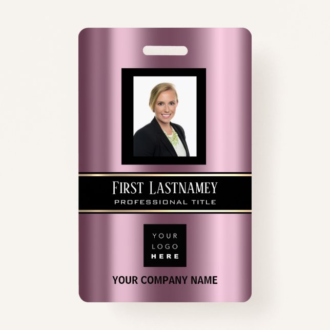 Crachá Código de Barras Nome de Fotografia Cartão de Iden (Frente)