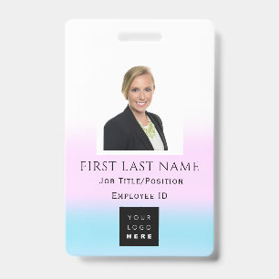 Crachá Código de Barras Nome Fotográfico IDCard NURSE H