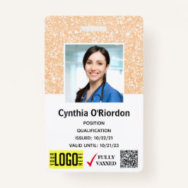 Crachá Código de Barras QR para ID Clínico de Fotografia